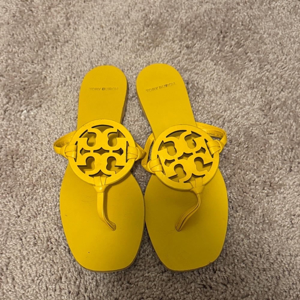 Tory Burch Bright Yellow Flip Flops